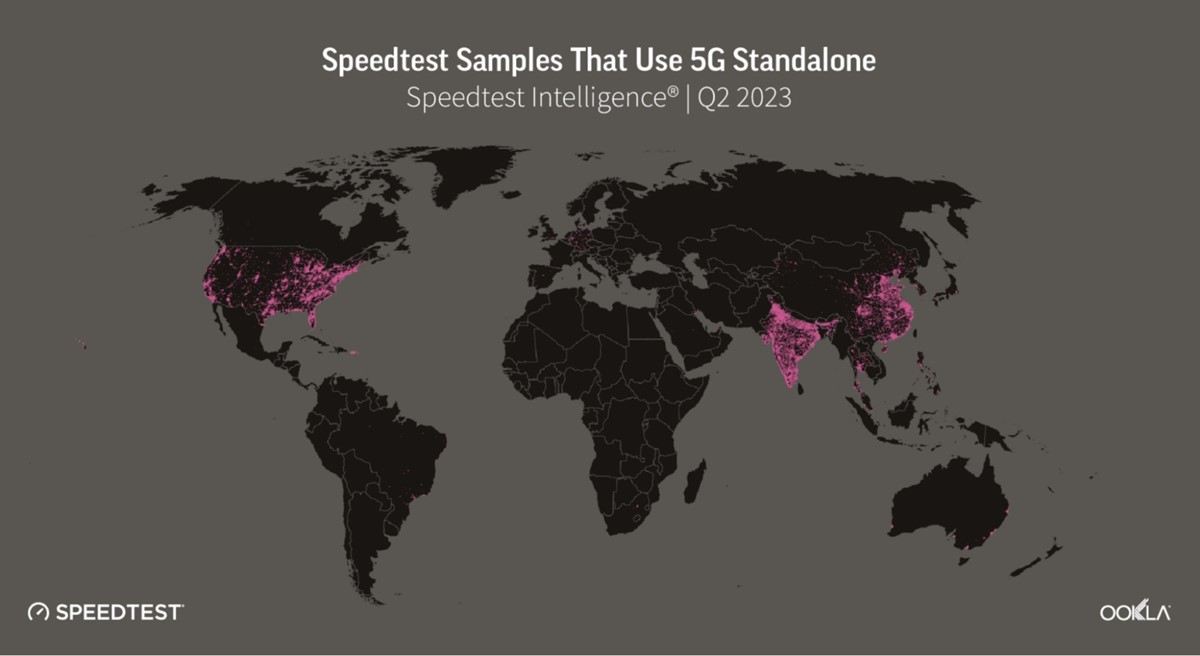 Zemlje s pokrenutim samostalnim 5G uslugama 2023. godine