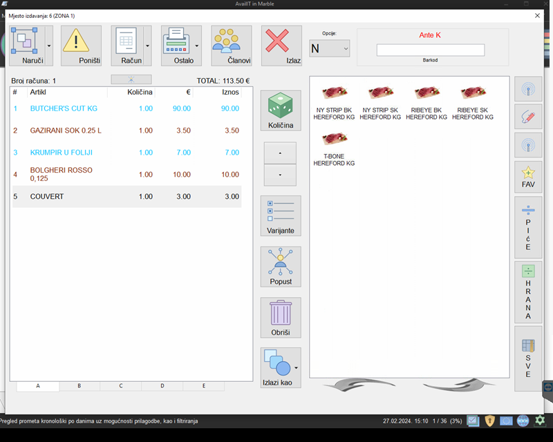 Naručivanje i upravljanje naplatom i izdavanje računa